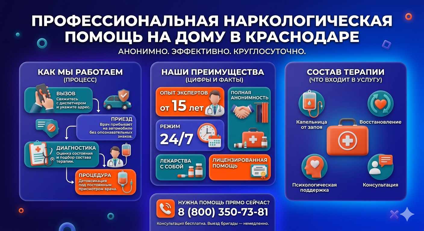 Инфографика о принципах лечения алкоголизма на дому в Михайлове: этапы вызова нарколога, преимущества анонимной детоксикации и состав медицинской помощи.